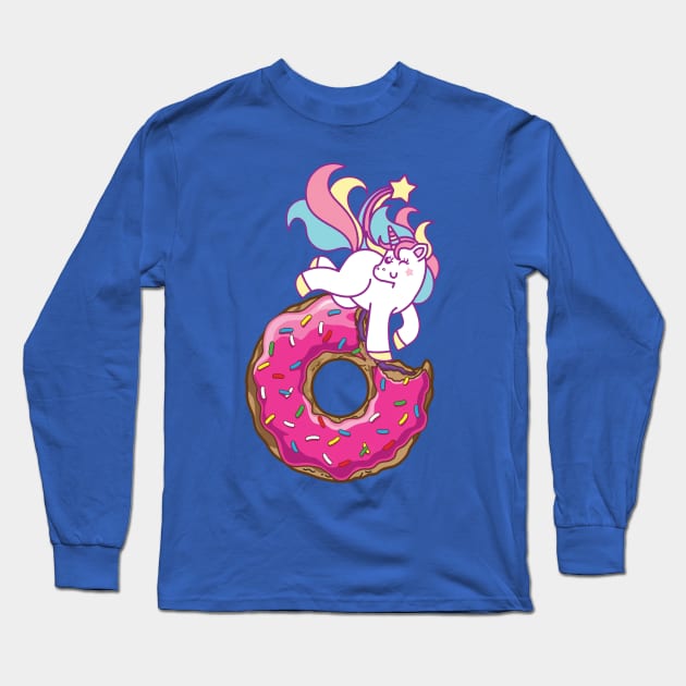 donut unicorn 1 Long Sleeve T-Shirt by KaylinOralie